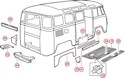 1967 vw bus sheet metal|1966 wolfsburg bus body panels.